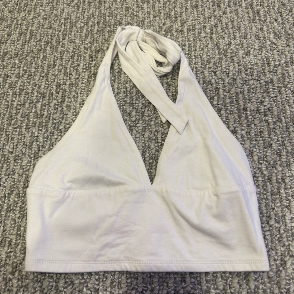 White garage halter top! Worn once!
